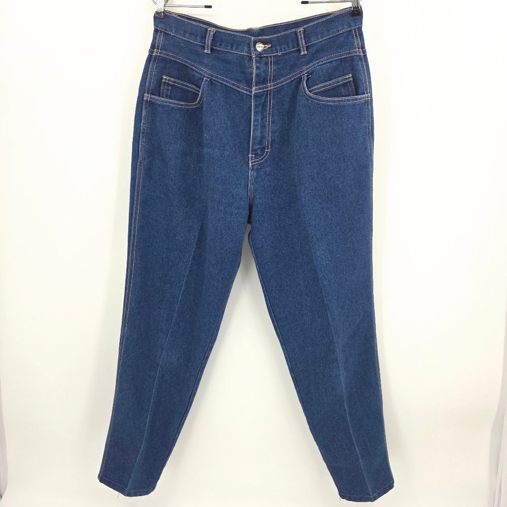 Vintage Gitano Mom Jeans Womens 18 Blue Denim High Rise Tapered Leg 80s Retro